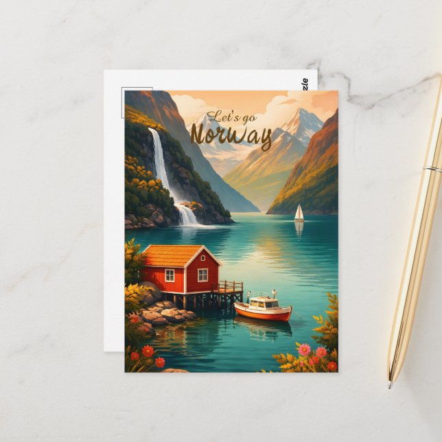 Cartão Postal Noruega (Frente/Verso In Situ)
