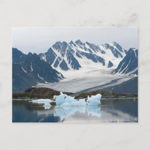 Cartão Postal Noruega, Geleira em Recuo e iceberg