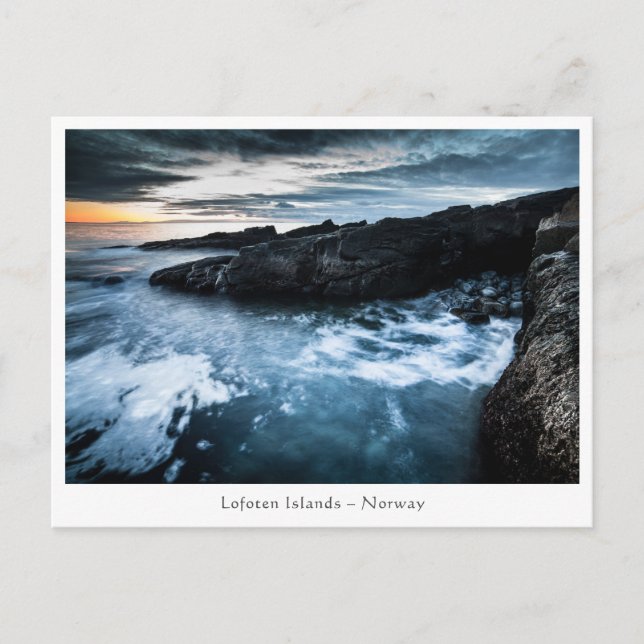 Cartão Postal Noruega Ilhas Lofoten (Frente)