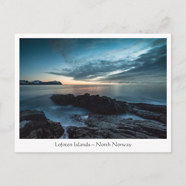 Cartão Postal Noruega Ilhas Lofoten (Frente)