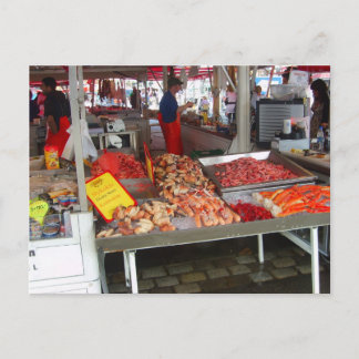 Cartão Postal Noruega, mercado do peixe de Bergen