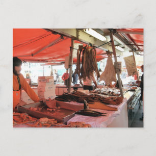 Cartão Postal Noruega, mercado do peixe de Bergen