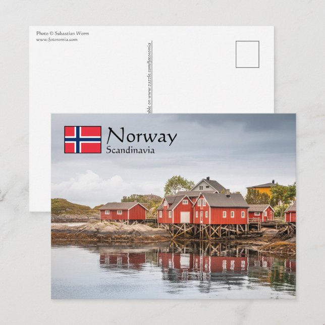 Cartão Postal Noruega Souvenir (Frente/Verso)