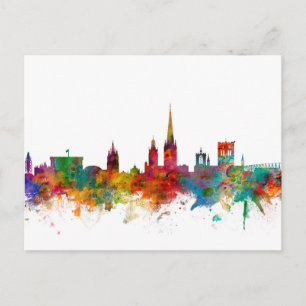 Cartão Postal Norwich England Skyline