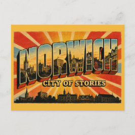 Cartão Postal Norwich Inglaterra Cidade de Histórias Património 