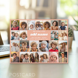 Cartão Postal Nós Amamos Você Vovó - 23 Colagem de Fotos