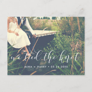 Cartão Postal Nós amarramos a foto da caligrafia Elegante do nó