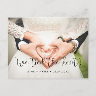 Cartão Postal Nós amarramos a foto do casamento Whimsical