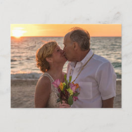 Cartão Postal Nós Elografamos No Anúncio De Casamento De Praia N