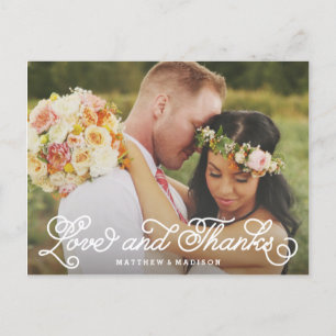 Cartão Postal Nós Fazemos Cartaz de casamento Obrigado
