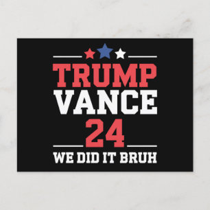 Cartão Postal Nós Ganhamos Trump Vance 47º