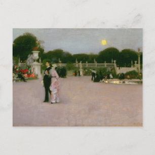 Cartão Postal Nos Jardins de Luxemburgo 1879 John Singer Sargent