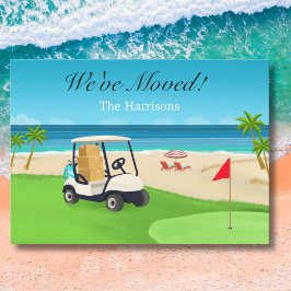 Cartão Postal Nós Mudamos Anúncio de Mudança da Praia do Campo d
