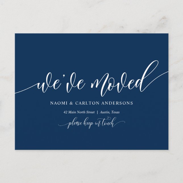 Cartão Postal Nós Mudamos, Novo Anúncio De Endereço Doméstico (Frente)