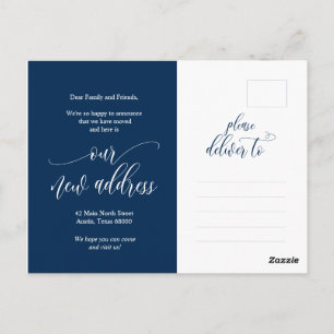 Cartão Postal Nós nos mudamos, anúncio de novo endereço residenc