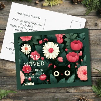 Cartão Postal Nós nos Mudamos Eu Me Mudei Anúncio de Mudança Gat