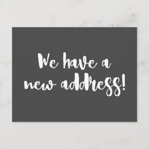 Cartão Postal Nós nos Mudamos para Nova Casa Lettering com Pin