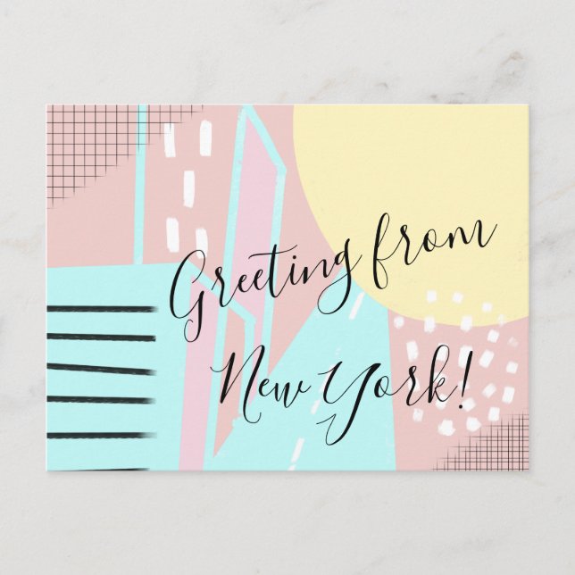 Cartão Postal Nós nos mudamos para Nova Iorque (Frente)