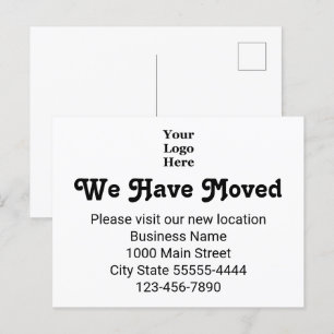 Cartão Postal Nós nos mudamos. Por favor, visite nosso novo loca