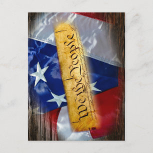 Cartão Postal Nós Povo Bandeira Americana