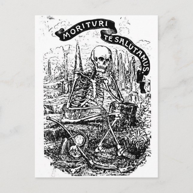Cartão Postal Nós, que estamos prestes a morrer, saudamos seu ca (Frente)
