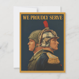 Cartão Postal Nós Servimos Com Orgulho Militares Vintage