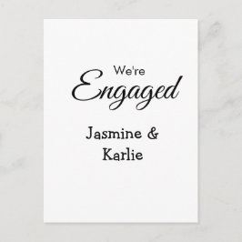 Cartão Postal Nós somos um casal noivo nome romântico elegante s