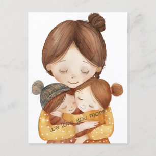 Cartão Postal Nós Te Amamos Mãe
