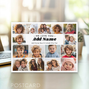Cartão Postal Nós Te Amamos Vovó - 15 Colagem de Fotos