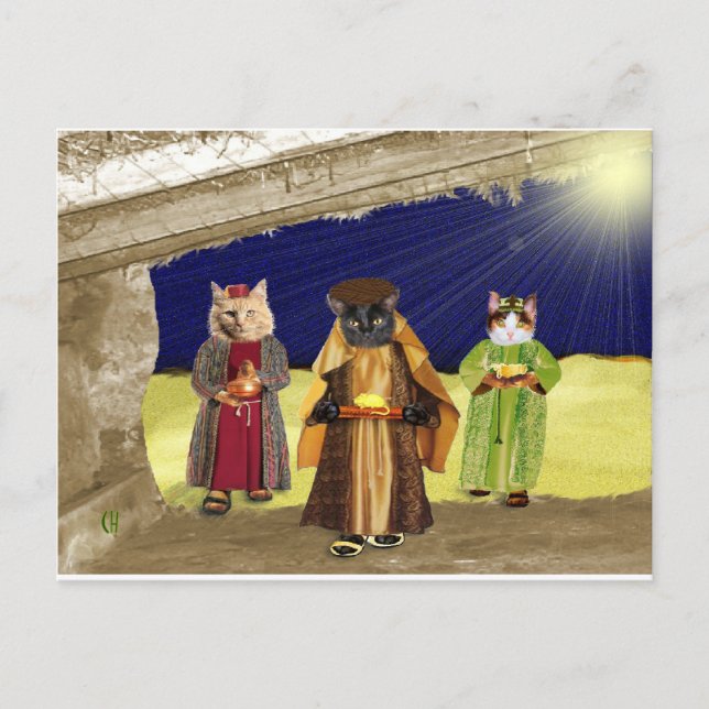 Cartão Postal Nós Três Gatos (Frente)