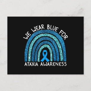Cartão Postal Nós Vestimos Azul Para A Consciência Ataxia Arco-Í