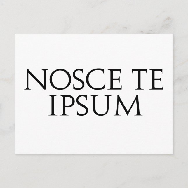 Cartão Postal Nosce Te Ipsum (Frente)