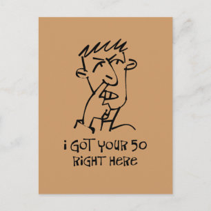 Cartão Postal Nose Picker, 50 anos, tenho os seus 50!