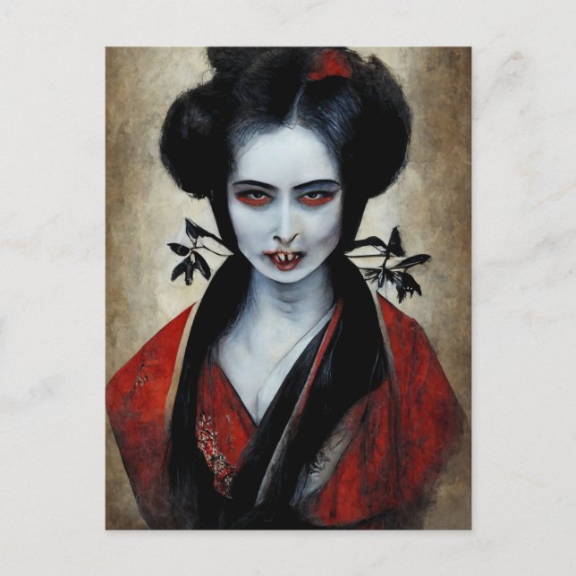 Cartão Postal Nosferatu Geisha | Retrato De Um Vampiro (Frente)