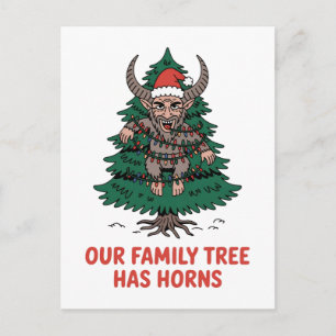 Cartão Postal Nossa Árvore Genealógica Tem Chifres Krampus Engra