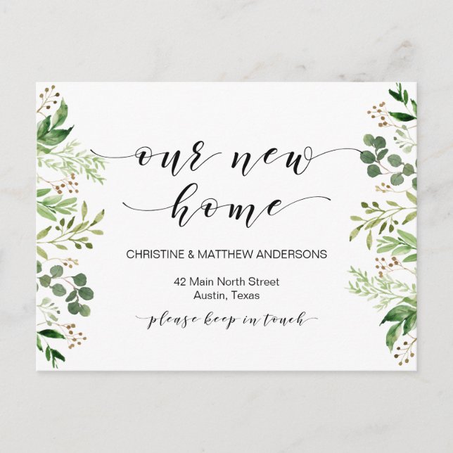 Cartão Postal Nossa casa de sonho, Greenerescência, Anúncio em M (Frente)