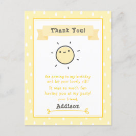 Cartão Postal Nossa Pequena Sunshine Crianças Aniversário Obriga