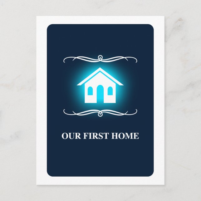 Cartão Postal nossa primeira casa (mod home) (Frente)