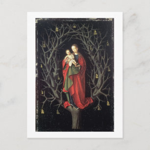 Cartão Postal Nossa Senhora da Árvore Seca c.1450 (óleo no pai
