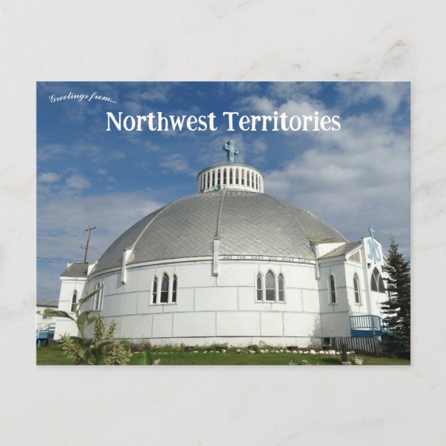 Cartão Postal Nossa Senhora da Vitória Inuvik Territórios do Nor (Frente)