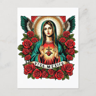 Cartão Postal Nossa Senhora de Guadalupe Mãe Maria Viva Arte do