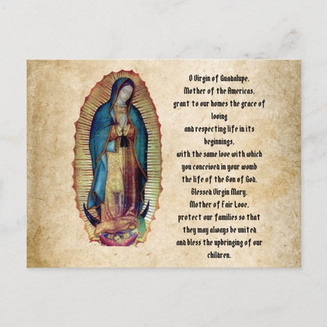 Cartão Postal Nossa Senhora de Guadalupe, Nuestra Señora de Guad (Frente)