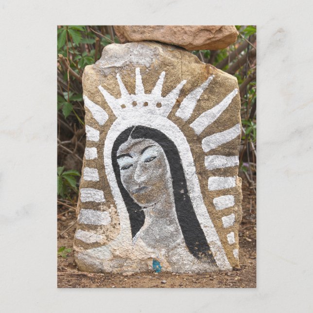 Cartão Postal Nossa Senhora de Guadalupe Rock Painting, Albuquer (Frente)
