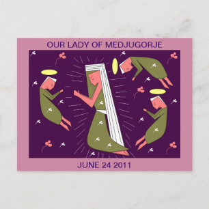 CARTÃO POSTAL NOSSA SENHORA DE MEDJUGORJE 24 DE JUNHO DE 2011