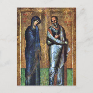 Cartão Postal Nossa Senhora de Refúgio e John, o Ícone Evangelis