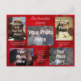 Cartão Postal Nossas Belas Fotos da Família por Rosas vermelhas