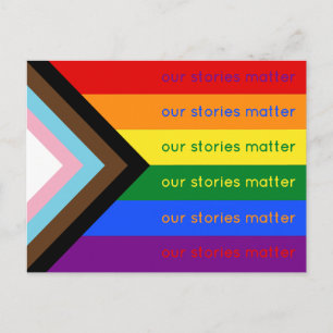Cartão Postal Nossas Histórias Contam Orgulho Gay Interseção Arc