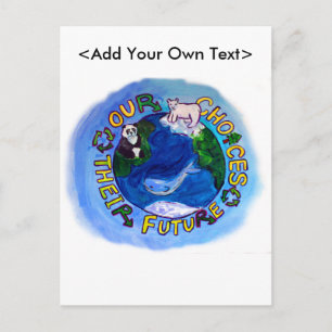 Cartão Postal Nossas opções - Reciclar, reutilização, redução do