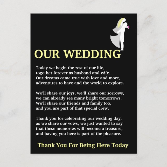 Cartão Postal Nosso Casamento (Frente)