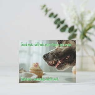 Cartão Postal Nosso inspetor de qualidade Great Dane trabalha du